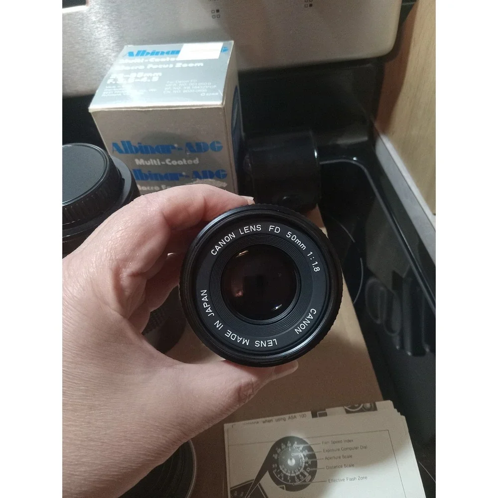 Canon AE-1 Camera + Vintage Lenses/Accessories Filter Flash Cannon Lens Fed Film